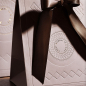 Preview: Gift wrap, gift bag, in kit embossed gold every moment is a gift, with brown ribbon